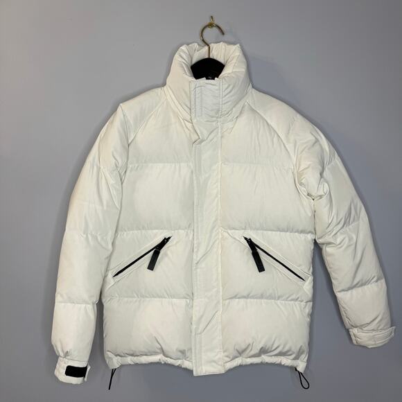 Sandro H18 Titan White Down Puffer Jacket Women's Lightweight 36 US S - Picture 1 of 16